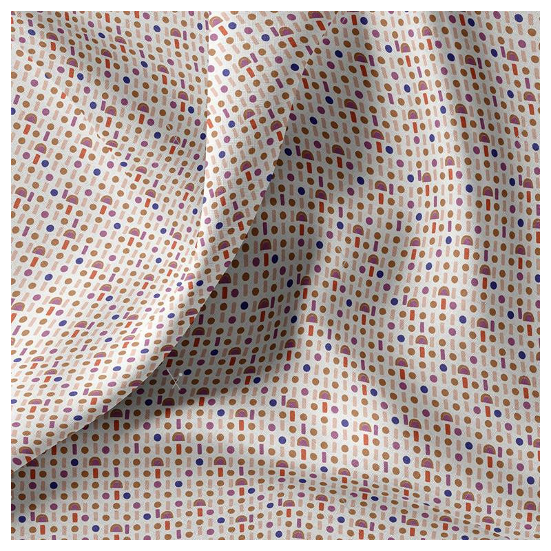 Coated  Cotton MIHO Caramel / Pink